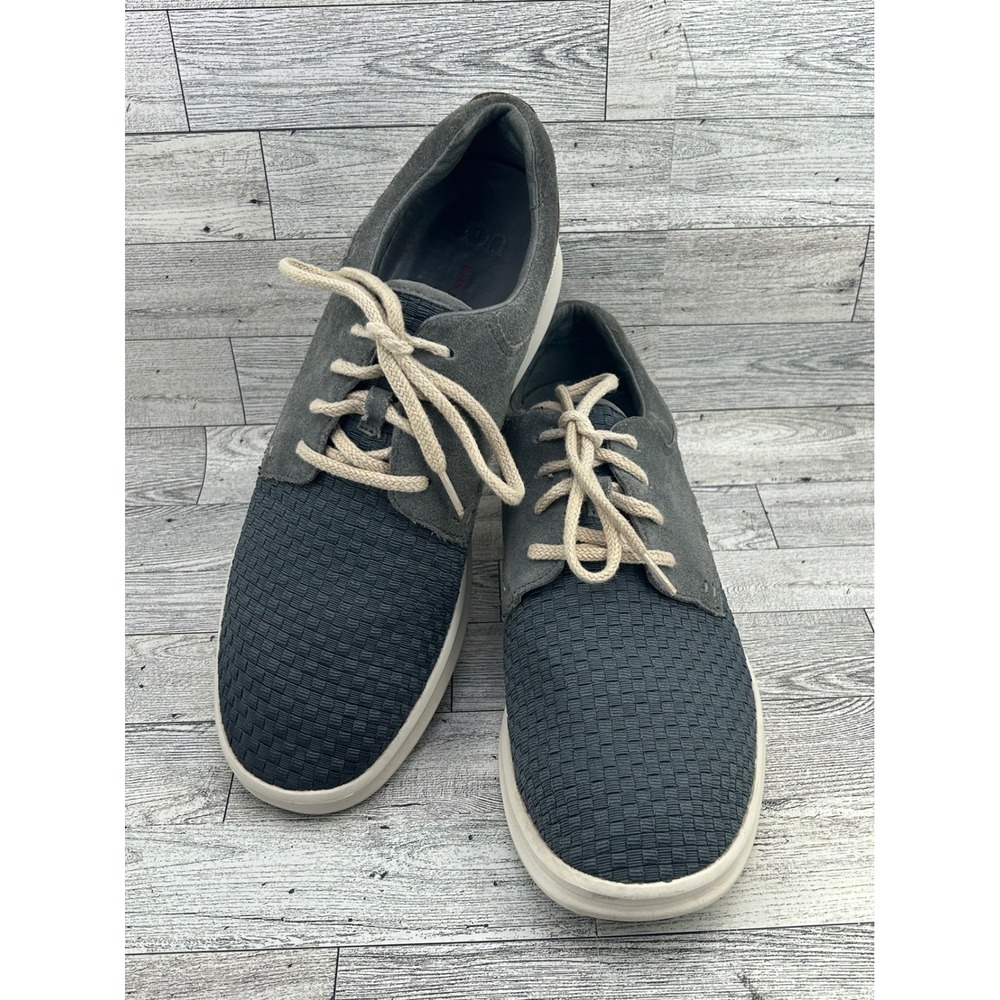 UGG Men's Casual Lace Up Shoes Gray Woven Comfort System Size 11.5